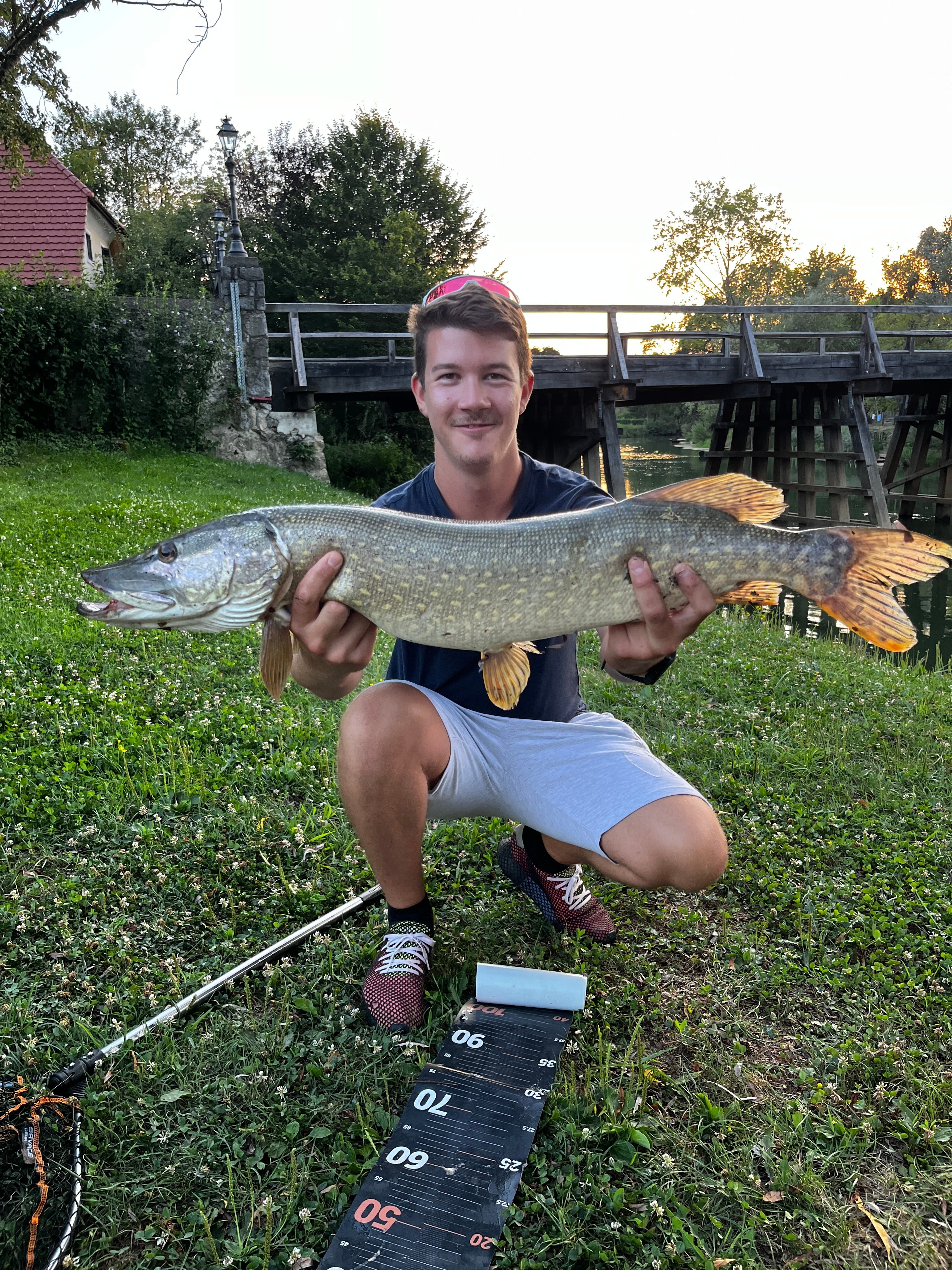 90cm Ščuka na umetno vabo Vabca