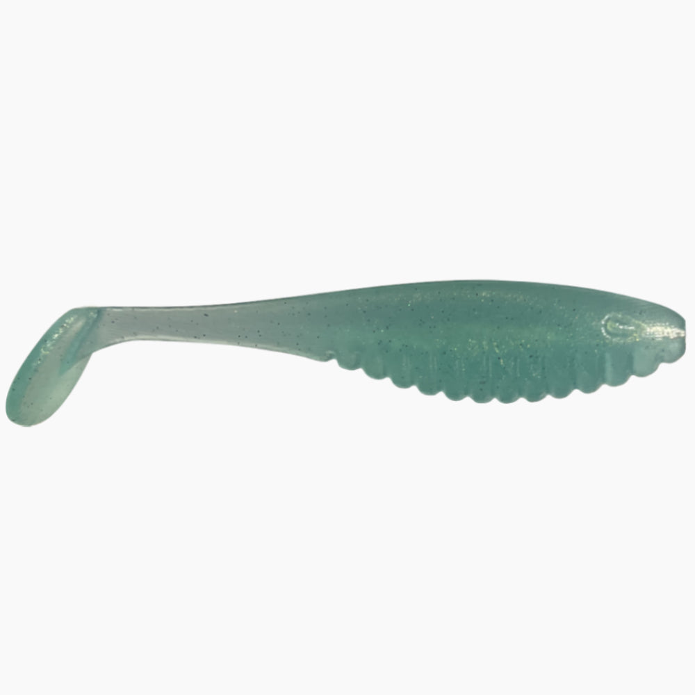 Umetna silikonska vaba Vabca Rebrast Shad 12 cm kiwi za ribolov roparskih rib

