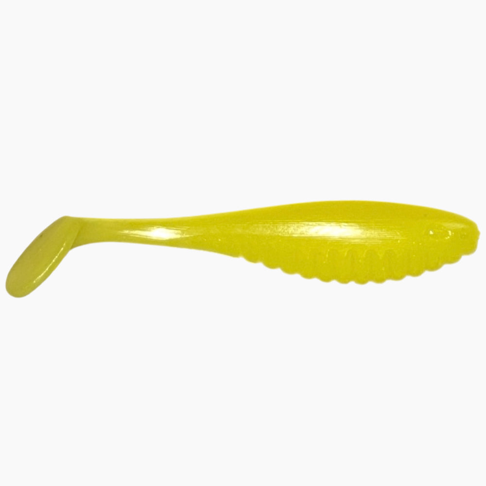 Umetna silikonska vaba Vabca Rebrast Shad 12 cm neon za ribolov roparskih rib